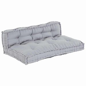 vidaXL Pallet dīvāna spilvens 2 pcs Pelēka 120 x 80 x 38 cm Audums