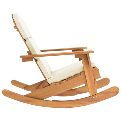 vidaXL šūpuļkrēsls ar matraci, akācijas masīvkoks