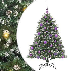 vidaXL Mākslīgā Ziemassvētku eglīte su 150 LED ar statīvu Zaļa 120 cm