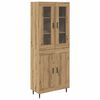 vidaXL Augstais skapītis 2 pcs Artisānā ozols 69,5 x 34 x 180 cm