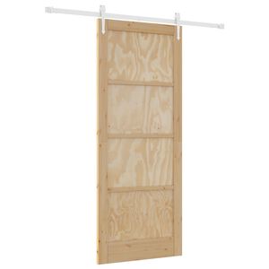 vidaXL Slīdo&scaron;ās durvis ORKDAL 86 x 211 cm Priedes masīvkoks