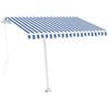 vidaXL Electric Awning 2,5 x 2 m Oranžas, melnas un dzeltenas svītras