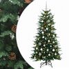 vidaXL Mākslīgā Ziemassvētku egle ar bumbiņu 150 cm 150 LED