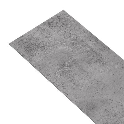 vidaXL grīdas dēļi, pašlīmējoši, 5,02 m², 2 mm, cementa brūns PVC