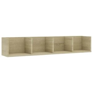 vidaXL CD sienas plaukts, ozolkoka, 100x18x18 cm, inženierijas koks