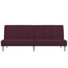 vidaXL 2-vietīga dīvāngulta, violets audums