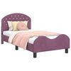 vidaXL Bērnu gultas rāmis ar galvgali Violeta 80 x 160 cm Samts