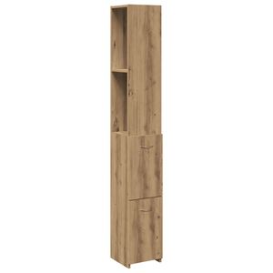 vidaXL vannasistabas plaukts koka krāsa 25x25x170 cm skaidu plāksne