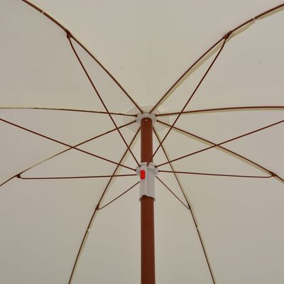 vidaXL saulessargs ar tērauda kātu, 180 cm, smilškrāsā