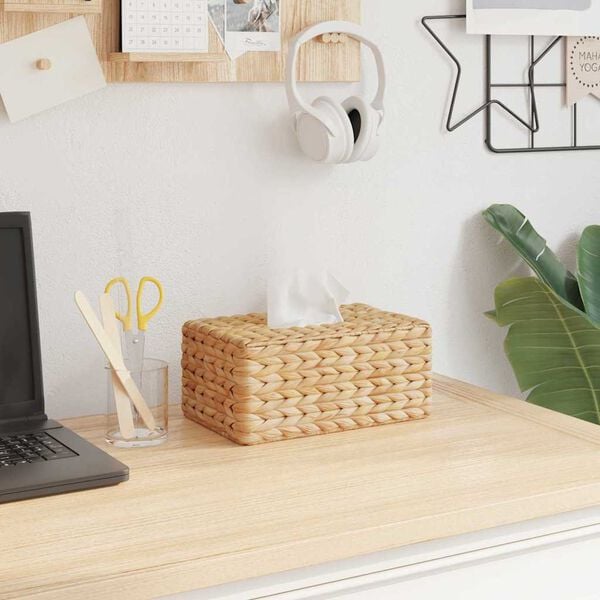 vidaXL Salvetes kastes vāki 2 pcs Ūdens hiacintes 27.5 x 16.5 x 14 cm