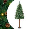 vidaXL Tievā Ziemassvētku Egle Zaļa 210 cm PVC un cietā priedes koks