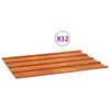 vidaXL jumta paneļi, 12 gab., rūsas krāsā, 60x44 cm, kortena tērauds