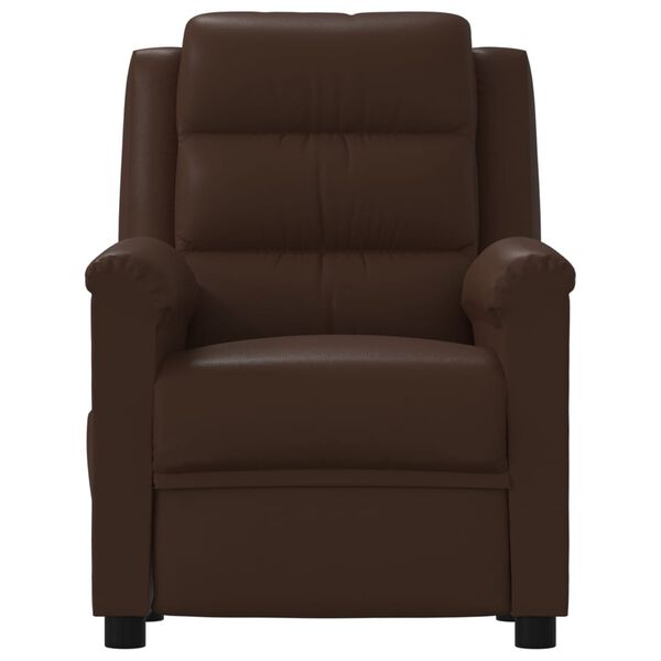 vidaXL elektrisks masāžas krēsls, brūna mākslīgā āda