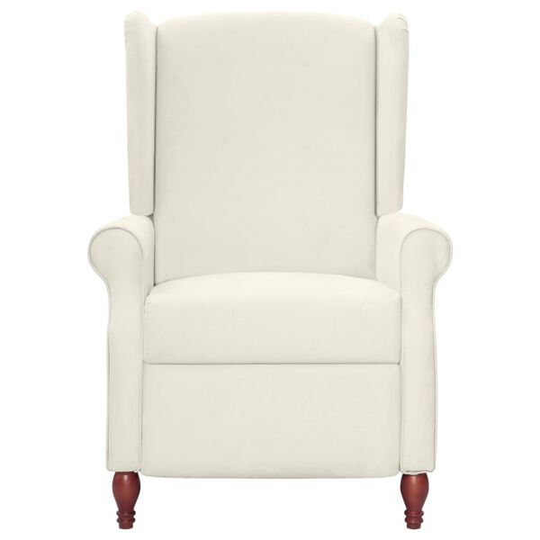 vidaXL atpūtas krēsls, atgāžams, bē&scaron;s mikro&scaron;ķiedras audums