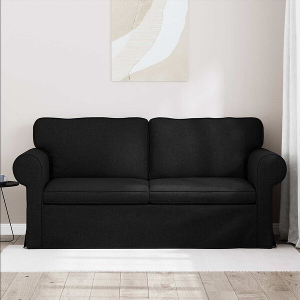vidaXL Dīvāns Melna Vispārējās izmēri: 175 x 82 x 80 cm (P x D x A)
