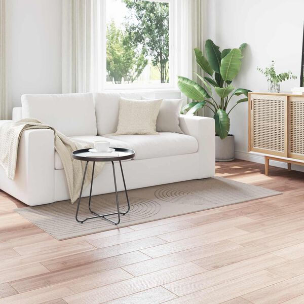 vidaXL Teritorijas paklāji HUARTE Krēmkrāsa 200 x 80 cm Poliesters