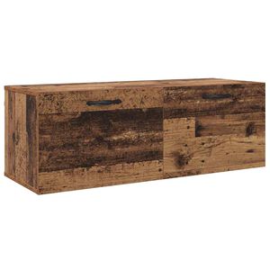 vidaXL Sienā piestiprināms skapis Vecs koks 100 x 36,5 x 35 cm
