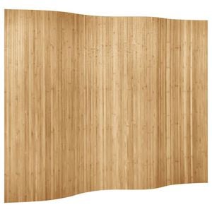 vidaXL istabas aizslietnis, bambuss, platums 250 cm, augstums 165 cm, dabīgs