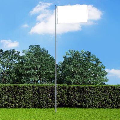 vidaXL karoga masts, teleskopisks, alumīnijs, 6 m