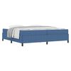 vidaXL Gultas rāmis ar matraci Zila 200 x 200 cm audums