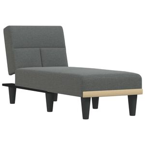 vidaXL atpūtas zvilnis, tum&scaron;i pelēks audums