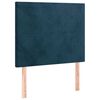 vidaXL galvgalis, tum&scaron;i zils, 100x5x118/128 cm, samts