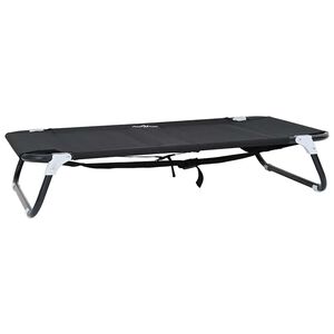 vidaXL Suņu gulta 90 x 55 x 18 cm Tērauds Melns