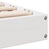 vidaXL Grīdas gultas rāmis Balts 213.5 x 104 x 9 cm Ciets priedes koks