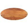 vidaXL galda virsma, 120x60x2,5 cm, ovāla, akācijas masīvkoks