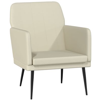 vidaXL atpūtas krēsls, krēmkrāsas, 61x78x80 cm, mākslīgā āda