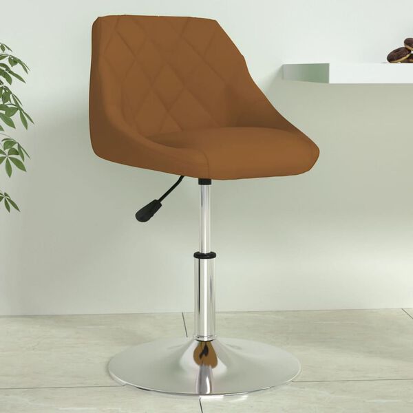 vidaXL bāra krēsls, brūns samts