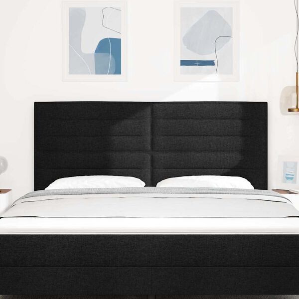 vidaXL Galvgalis Melns 180 cm audums