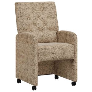 vidaXL Ēdamgalda krēsli ar ritenī&scaron;iem ar riteņiem 2 pcs Gai&scaron;i pelēka