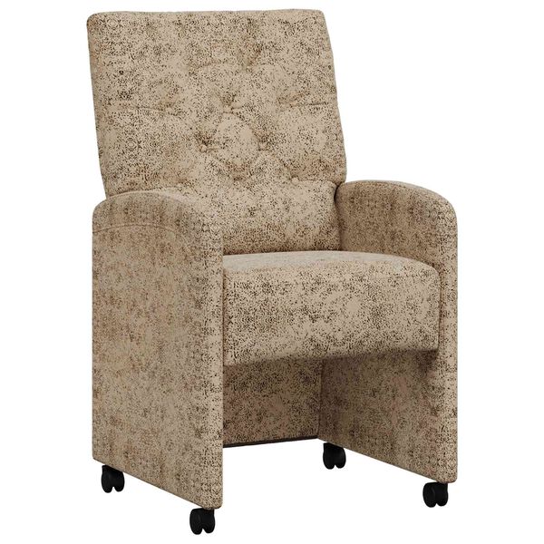 vidaXL Ēdamgalda krēsli ar ritenī&scaron;iem ar riteņiem 2 pcs Gai&scaron;i pelēka