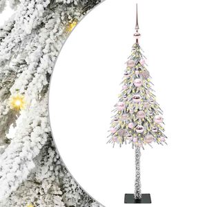 vidaXL Ziemassvētku eglīte su 150 LED Balts 120 cm PE un tērauds