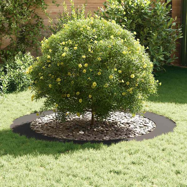 vidaXL piemērots plakana koka gredzenam Melna &Oslash;90 / 120 cm Tērauds