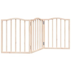 vidaXL suņu vārti, salokāmi, 3 paneļi, 150 cm, papeles koks