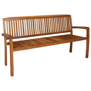 vidaXL trīsvietīgs dārza sols, 159 cm, masīvs tīkkoks