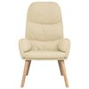 vidaXL atpūtas krēsls, krēmkrāsas audums