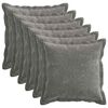 vidaXL Spilvenu pārvalks 6 pcs HOUTEN Tum&scaron;i pelēka 50 x 50 cm