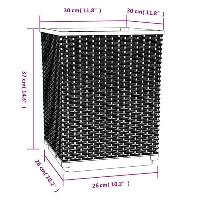 vidaXL puķu kastes, 4 gab., tumši pelēkas, 30x30x37 cm, polipropilēns