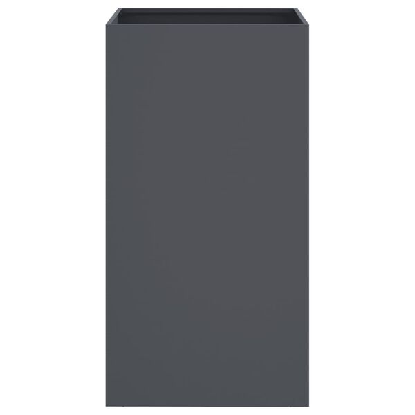 vidaXL puķu kaste, pelēka, 42x38x75 cm, tērauds