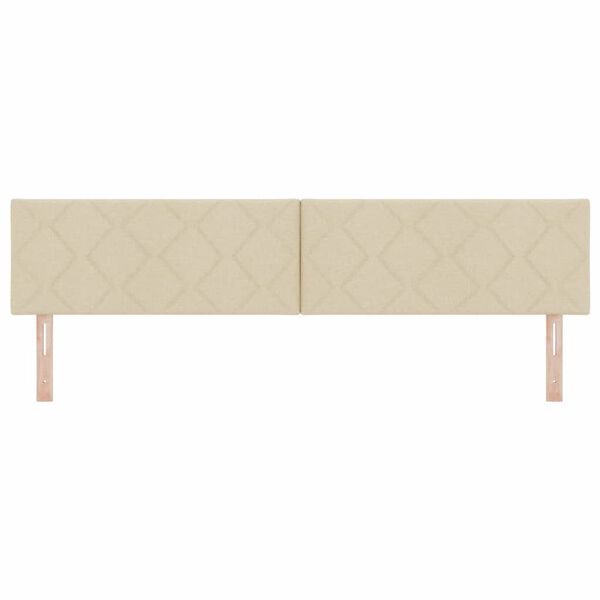 vidaXL Galvgalis ar galvas klāju Krēmkrāsa 200 cm Mākslīgā āda