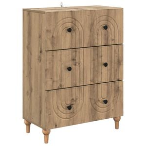 vidaXL Atvilktņu skapis Artisan Ozols 66 x 34,5 x 90 cm