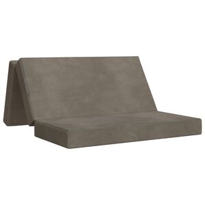 vidaXL Salokāms dīvāngulta 160 x 67 x 45 cm Gai&scaron;i pelēka
