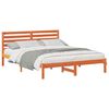 vidaXL Gultas rāmis Vaks brūns 140 x 200 cm Ciets priedes koks