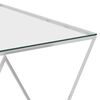 289018 vidaXL Coffee Table Silver 55x55x55 cm Stainless Steel and Glass