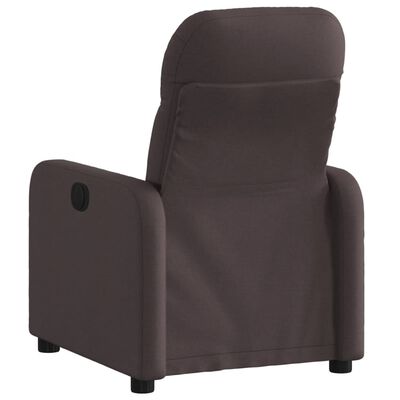 vidaXL atpūtas krēsls, atgāžams, tumši brūns audums