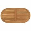 vidaXL Galda virsma 80 x 40 x 2,5 cm Ovāls Ciets tek&scaron;a koks Dabiska