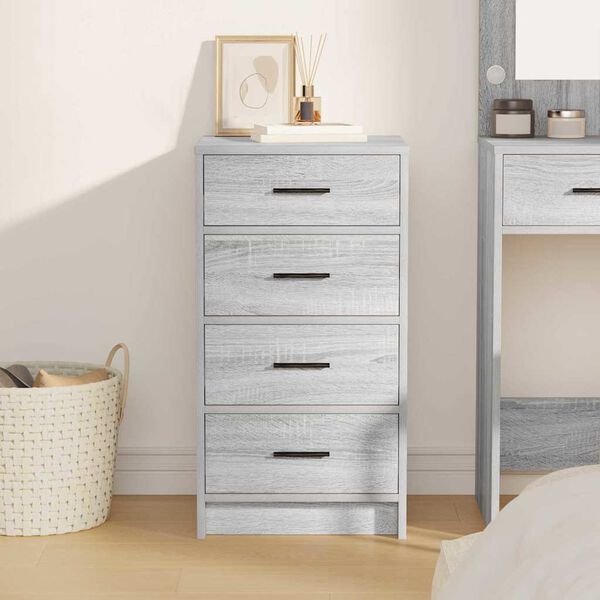 vidaXL Puse Pelēka Sonomas ozola 40 x 41 x 75 cm Inženierijas koks